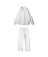 French terry with fleece zip up Sweatshirt Set 345g