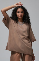 Sun Faded Wached With Distressed French Terry T-shirt and Shorts Set