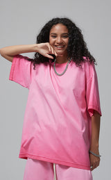 Reverse Base Color Treatment With Baking Effect Tshirt and Shorts Set