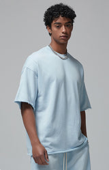 Sun Faded Wached With Distressed French Terry T-shirt and Shorts Set