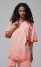 Reverse Base Color Treatment With Baking Effect Tshirt and Shorts Set