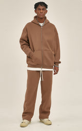 French terry with fleece zip up Sweatshirt Set 345g