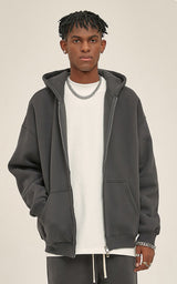 French terry with fleece zip up Sweatshirt Set 345g