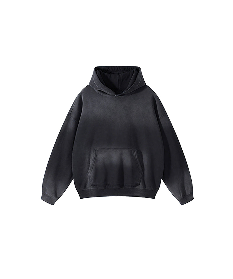 Distressed Hooded Sweatshirt 360g