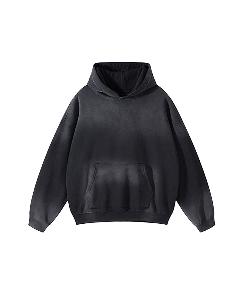 Distressed Hooded Sweatshirt 360g