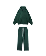 French terry with fleece zip up Sweatshirt Set 345g