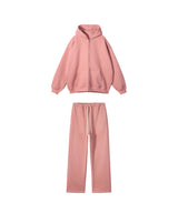 French terry with fleece zip up Sweatshirt Set 345g