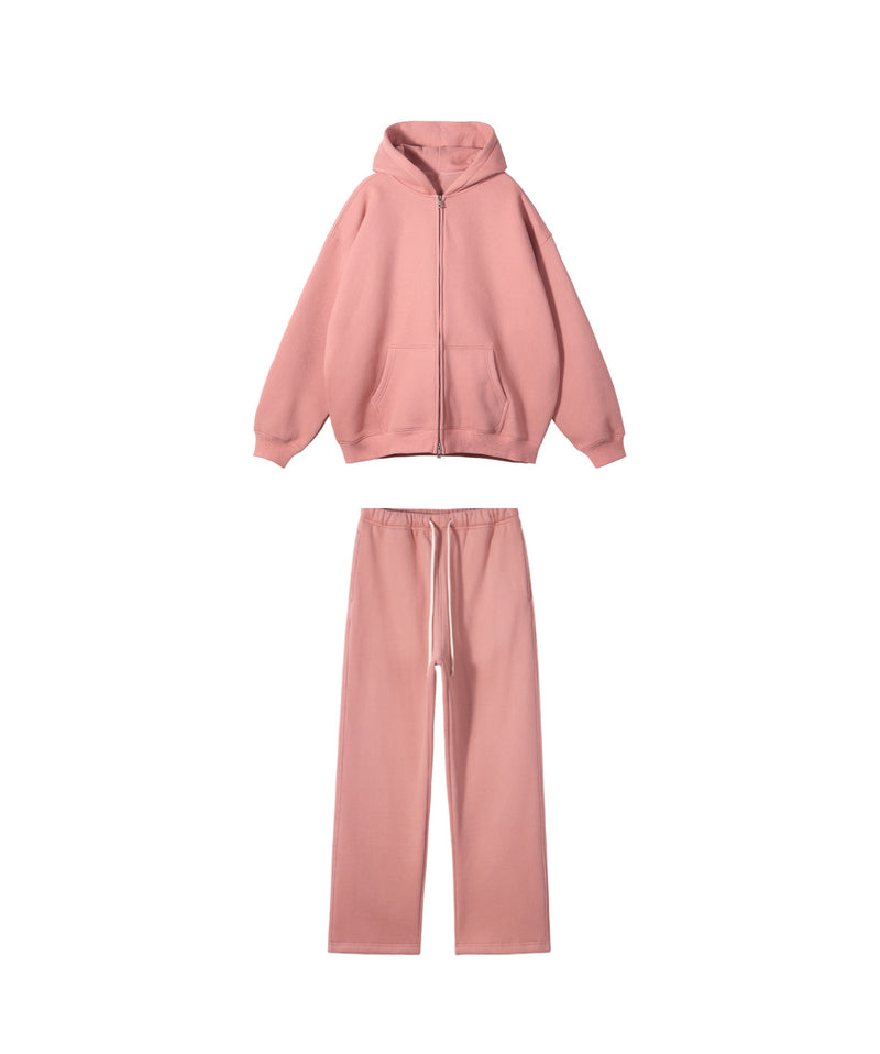 French terry with fleece zip up Sweatshirt Set 345g