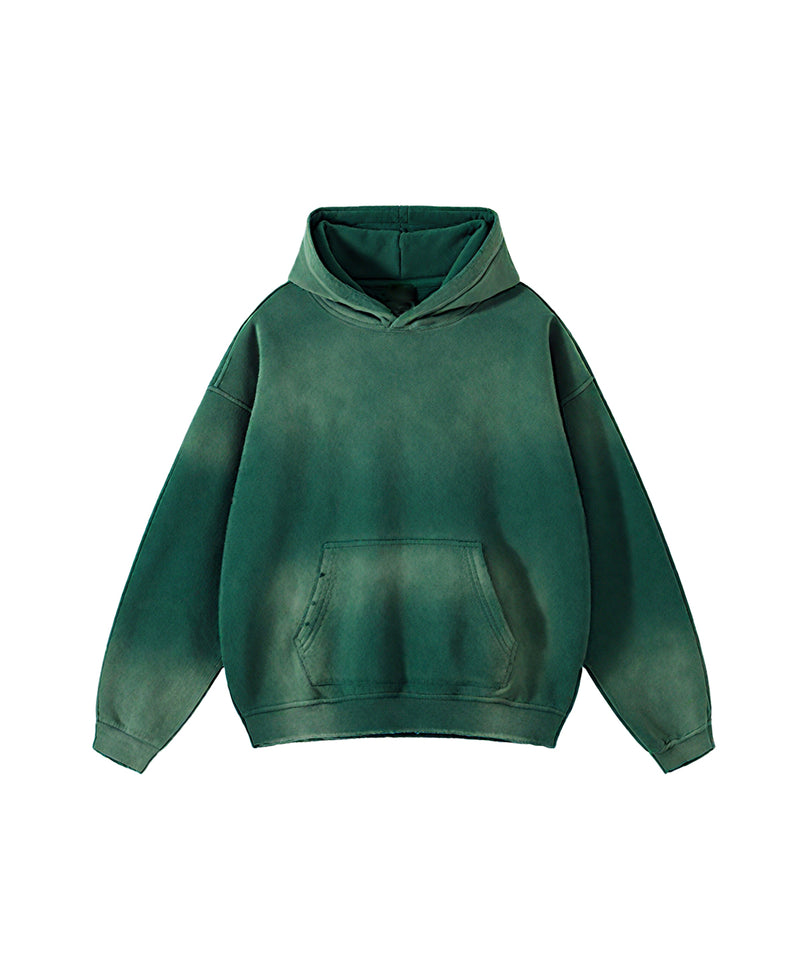 Distressed Hooded Sweatshirt 360g