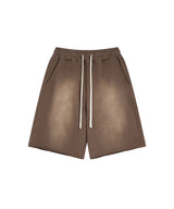 Sun Faded Wached With Distressed French Terry Shorts 360g