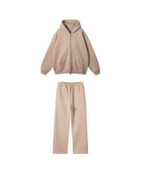 French terry with fleece zip up Sweatshirt Set 345g