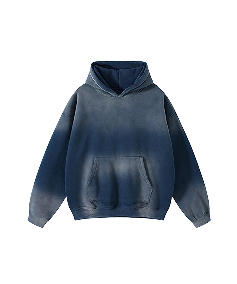 Distressed Hooded Sweatshirt 360g