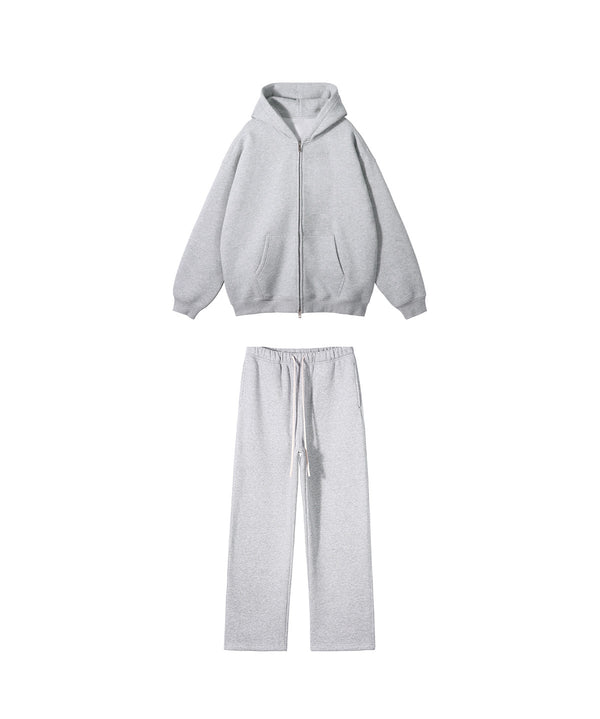 French terry with fleece zip up Sweatshirt Set 345g