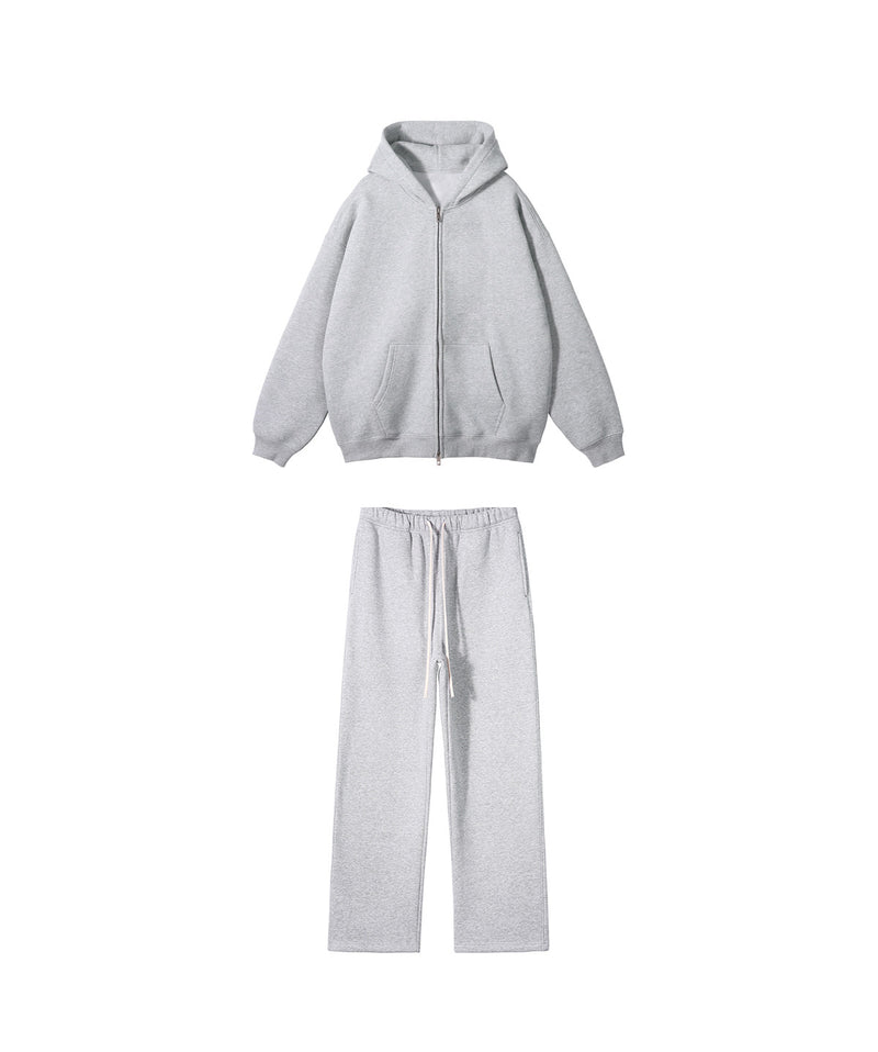 French terry with fleece zip up Sweatshirt Set 345g