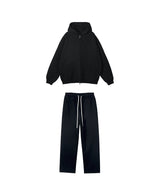 French terry with fleece zip up Sweatshirt Set 345g