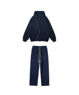 French terry with fleece zip up Sweatshirt Set 345g