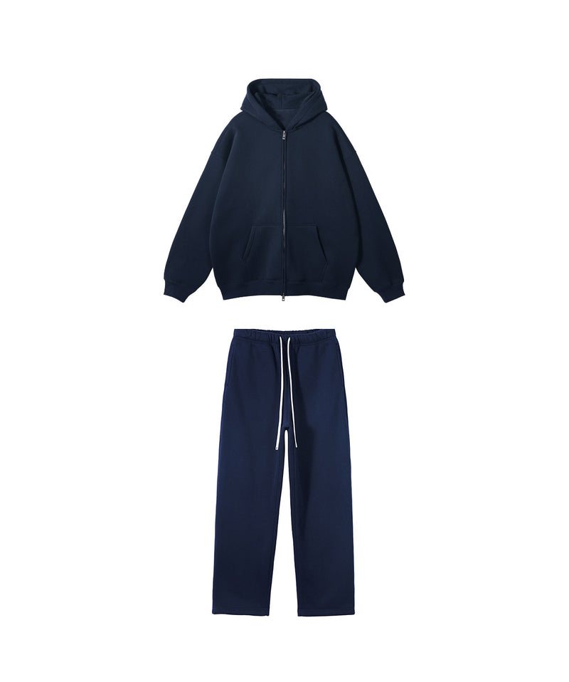 French terry with fleece zip up Sweatshirt Set 345g