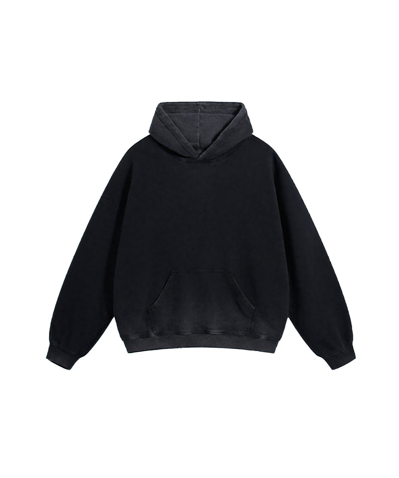 Distressed Washable Hooded Sweatshirt 430g