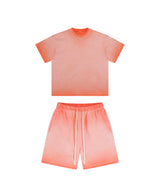 Reverse Base Color Treatment With Baking Effect Tshirt and Shorts Set