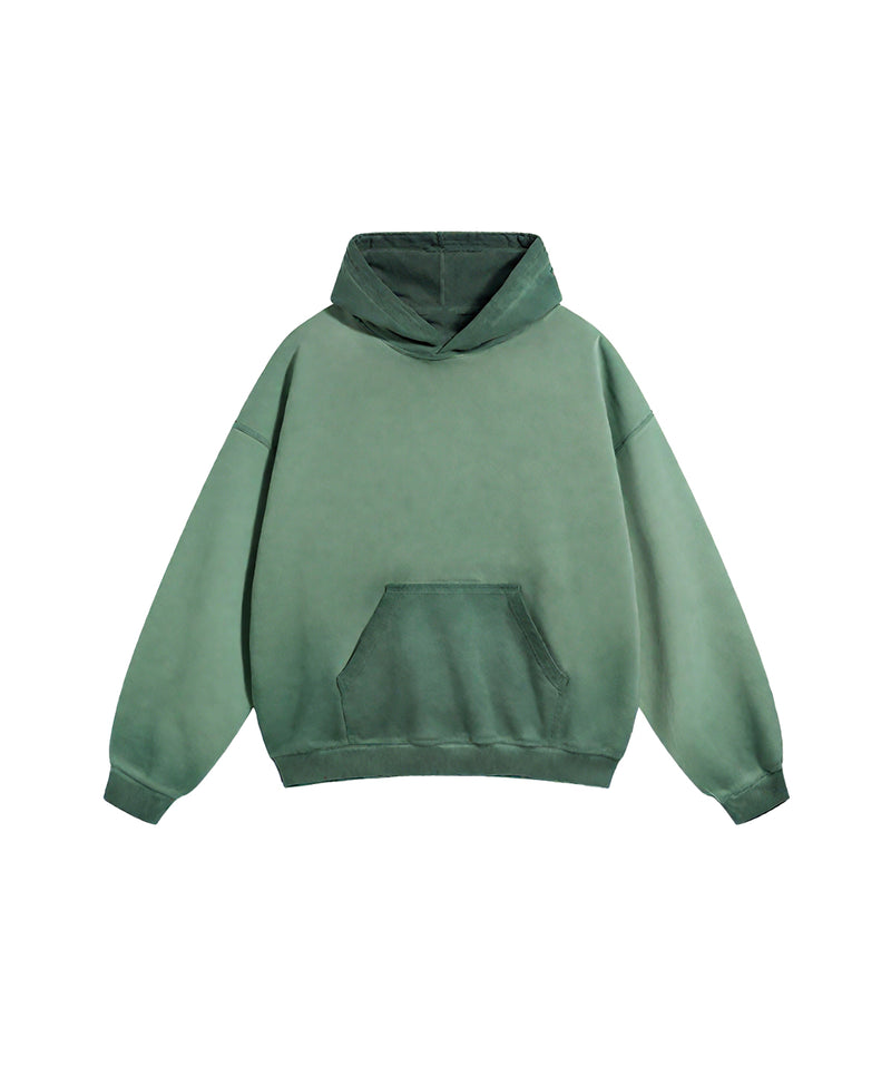Distressed Washable Hooded Sweatshirt 430g