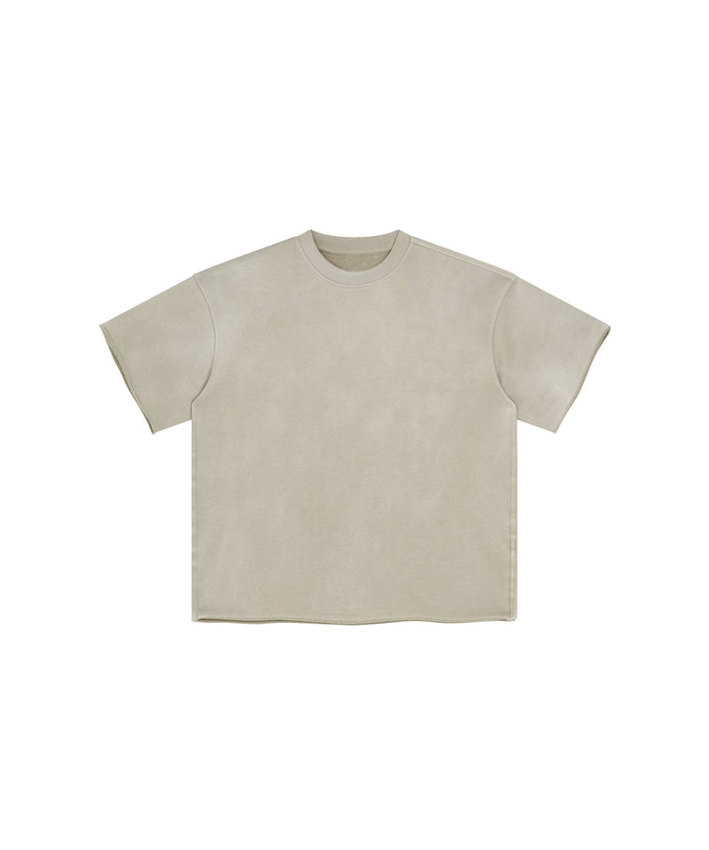 Sun Faded Wached With Distressed French Terry T-shirt 360g