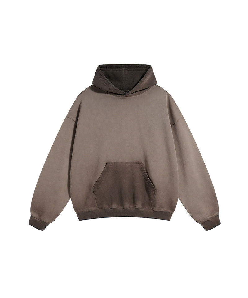 Distressed Washable Hooded Sweatshirt 430g