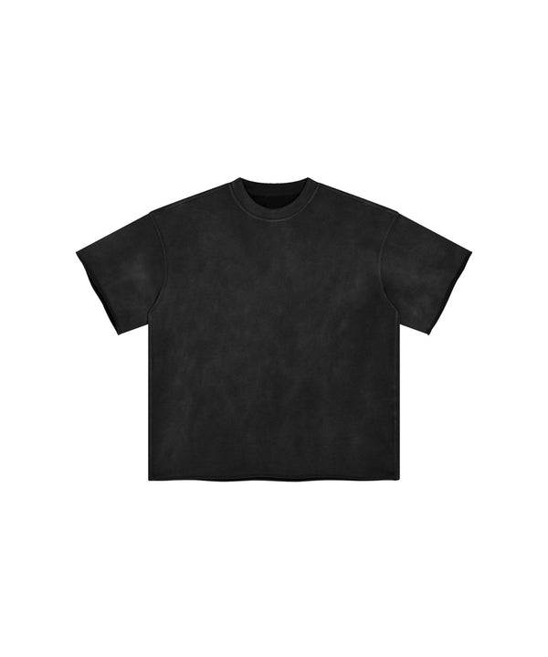 Sun Faded Wached With Distressed French Terry T-shirt 360g