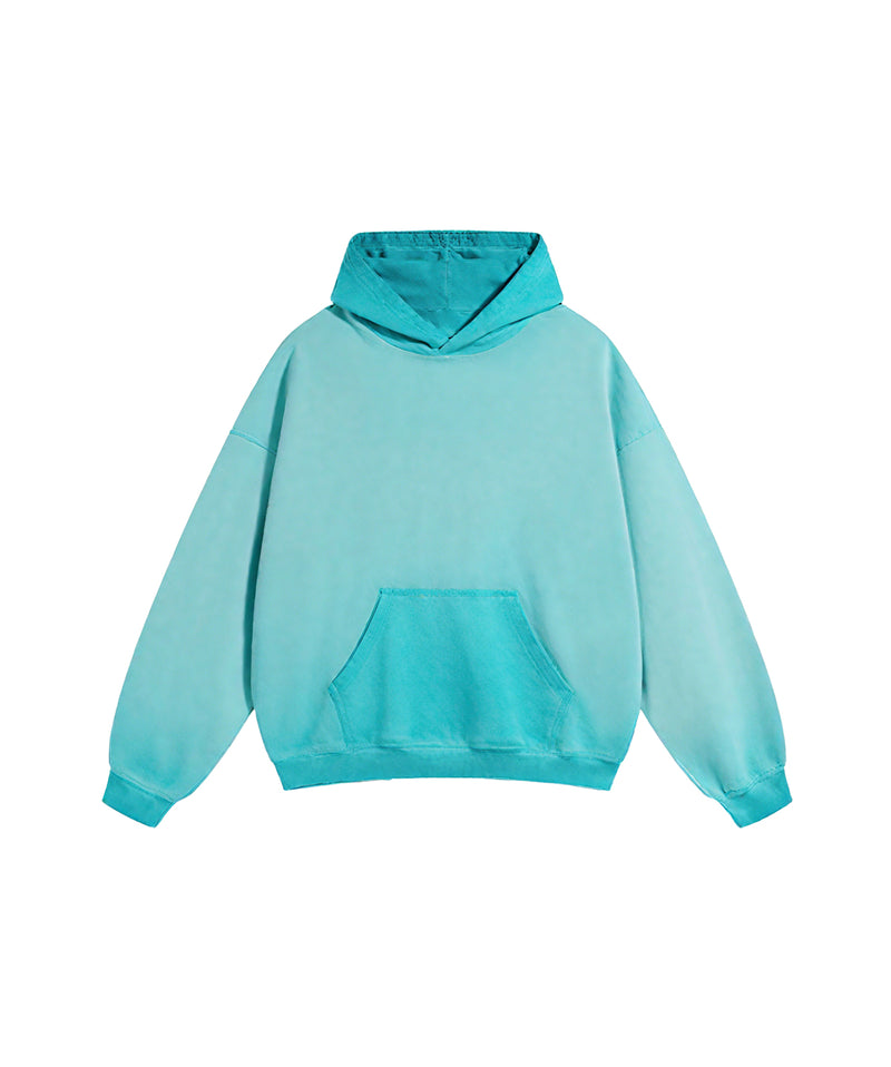 Distressed Washable Hooded Sweatshirt 430g