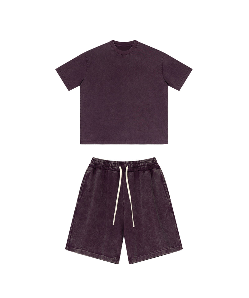 Snowflake Washed Tshirt and Shorts Set