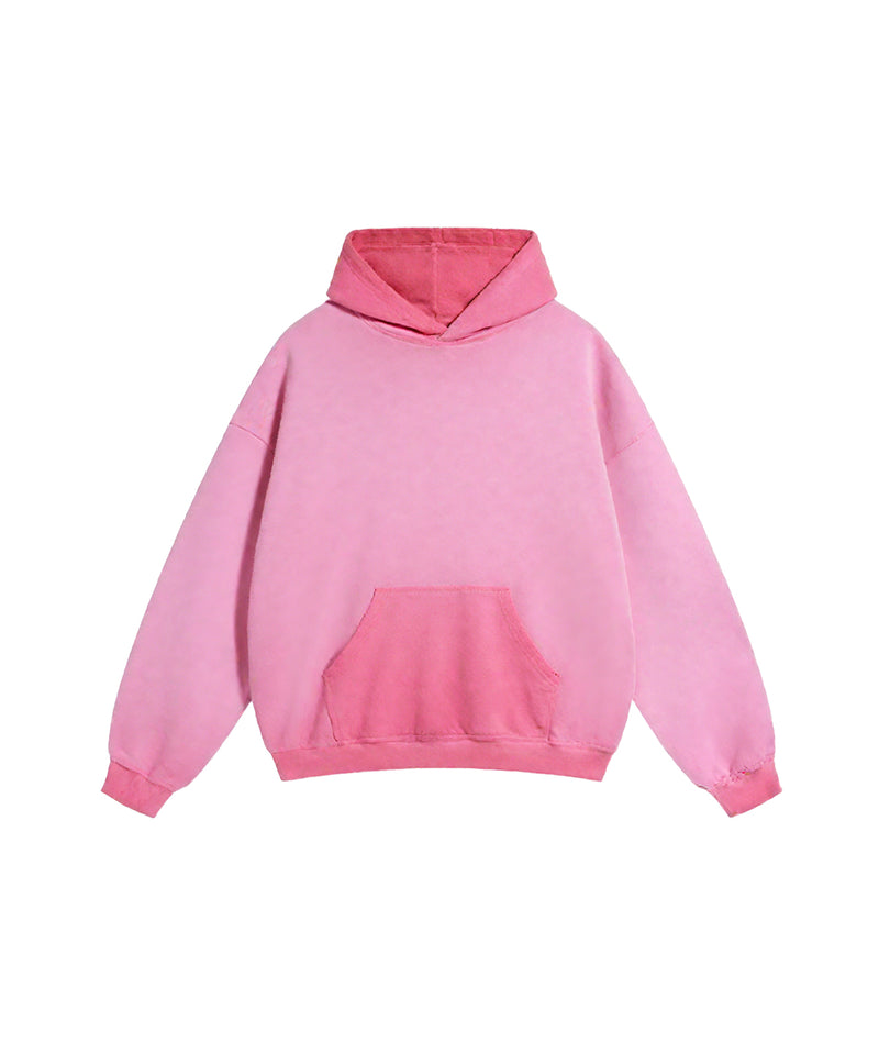 Distressed Washable Hooded Sweatshirt 430g