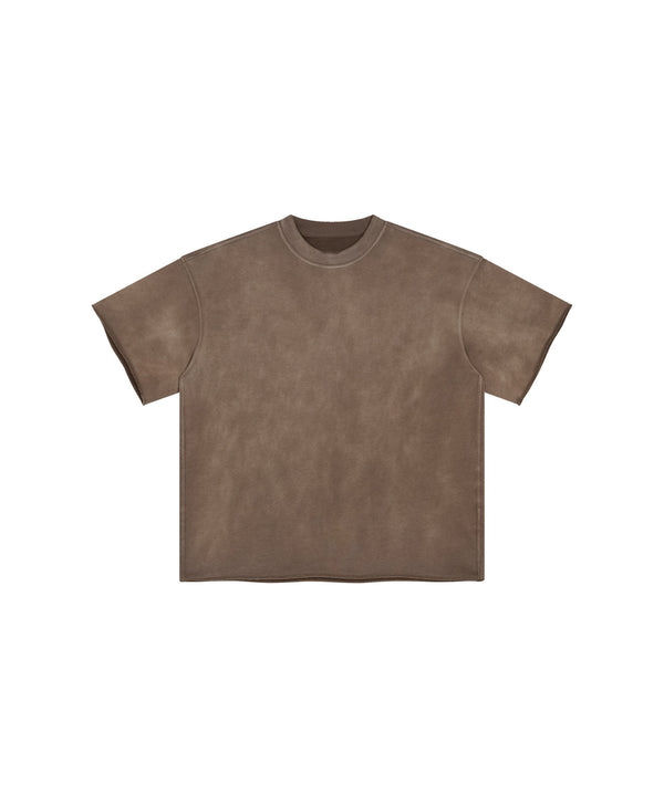 Sun Faded Wached With Distressed French Terry T-shirt 360g