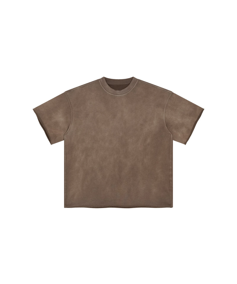 Sun Faded Wached With Distressed French Terry T-shirt 360g