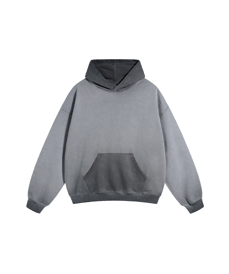 Distressed Washable Hooded Sweatshirt 430g