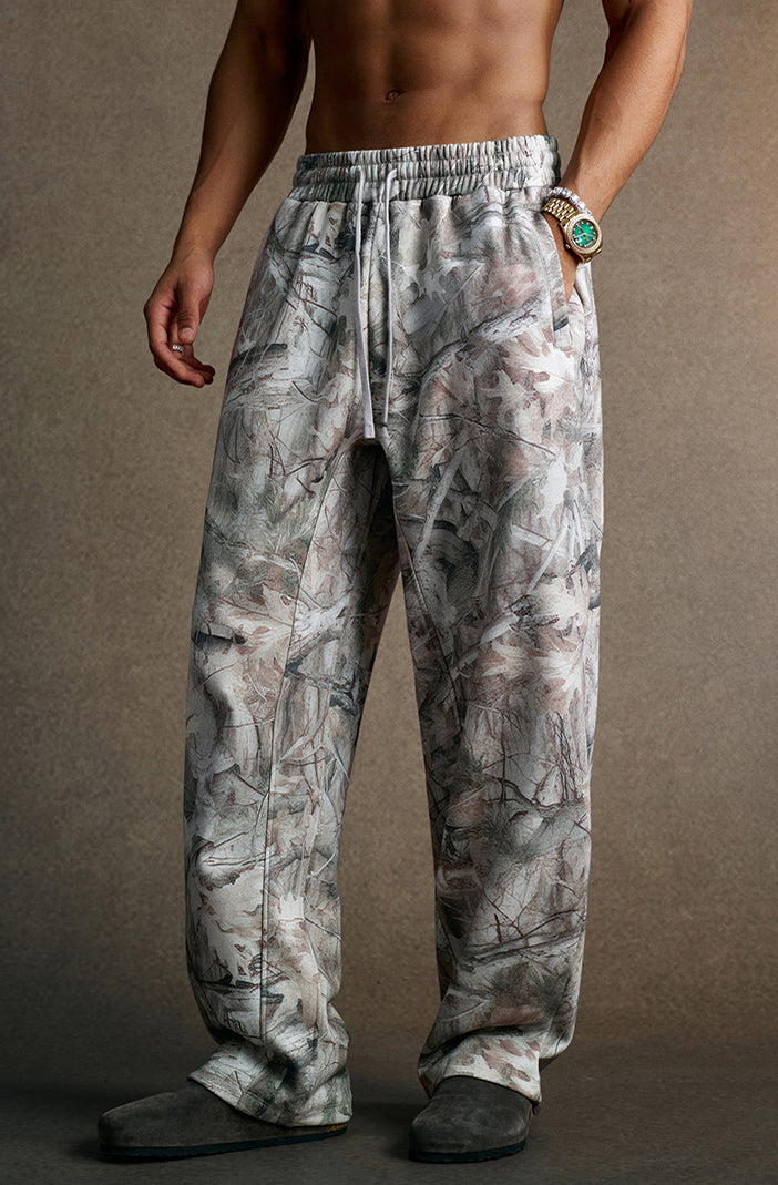 Plush desert camouflage trousers