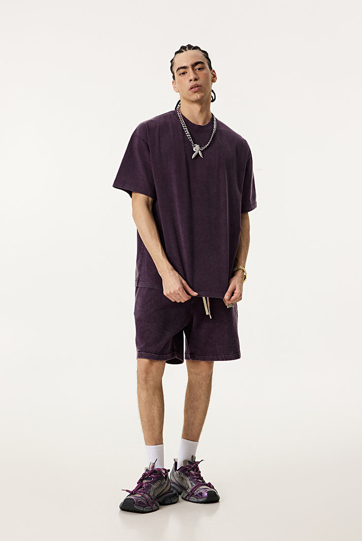 Snowflake Washed Tshirt and Shorts Set