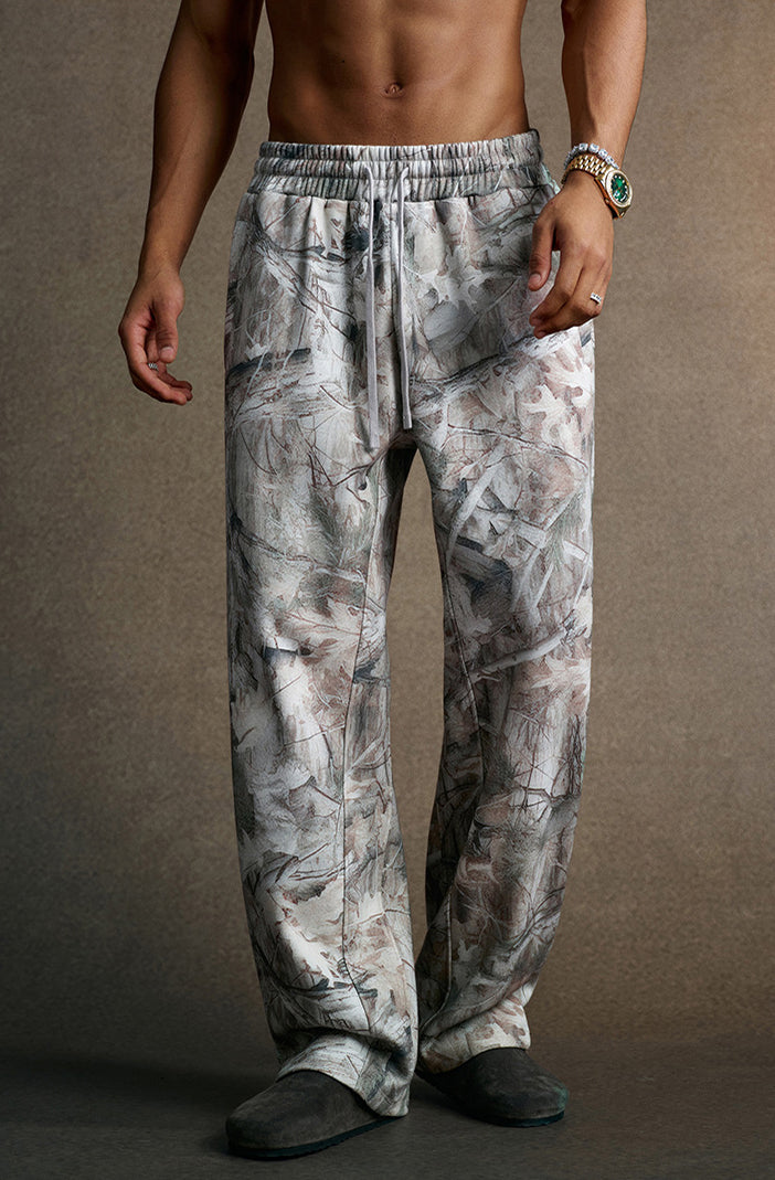 Plush desert camouflage trousers