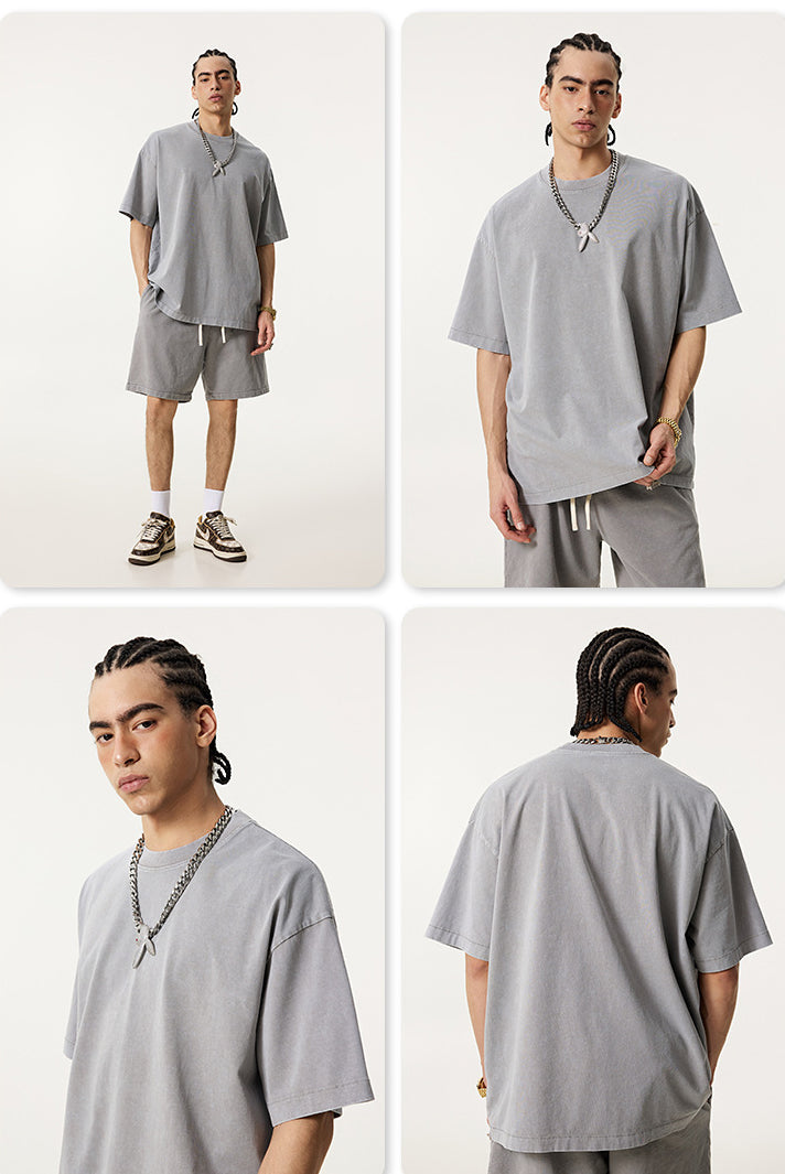 Snowflake Washed Tshirt and Shorts Set