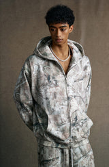 Push camouflage zipper hoodie