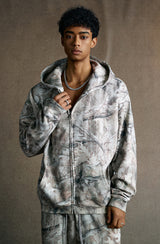 Push camouflage zipper hoodie