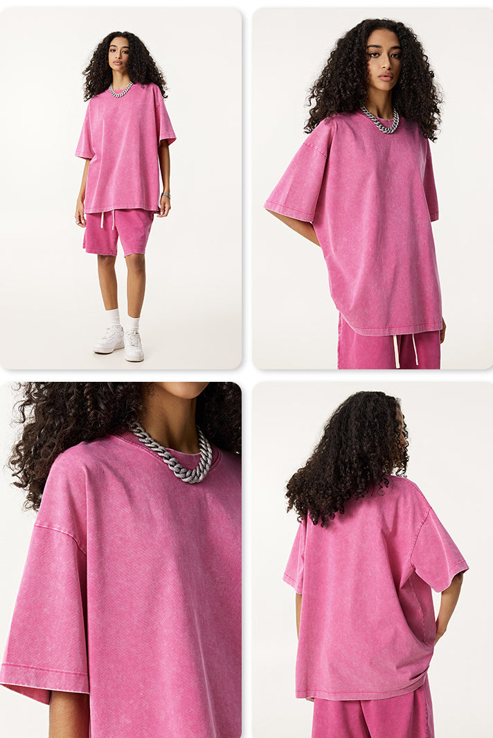 Snowflake Washed Tshirt and Shorts Set