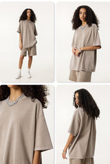 Snowflake Washed Tshirt and Shorts Set