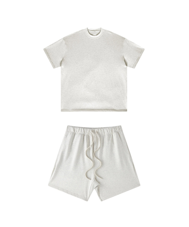 Heavyweight Basic  T-shirt and Shorts Set