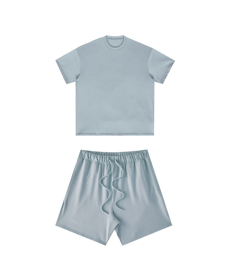Heavyweight Basic  T-shirt and Shorts Set