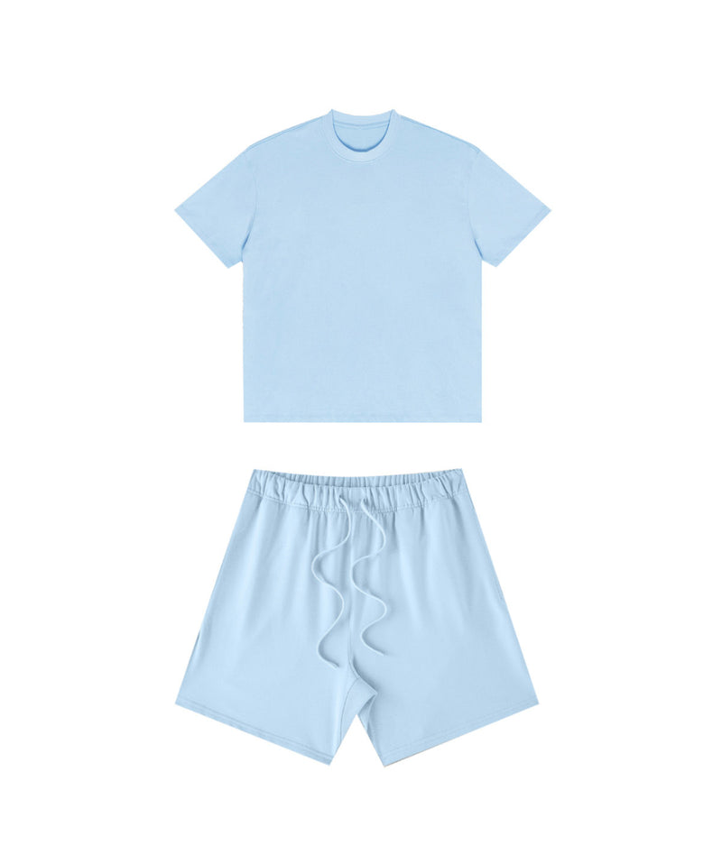 Heavyweight Basic  T-shirt and Shorts Set