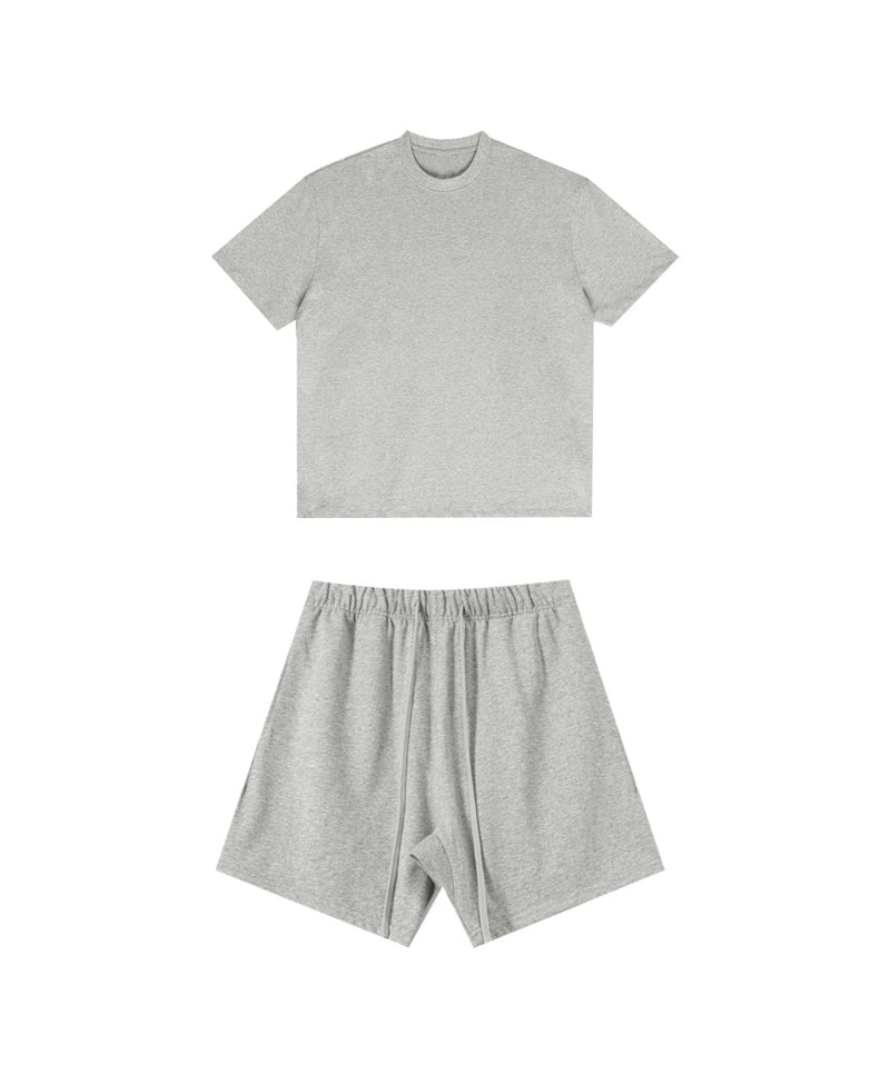 Heavyweight Basic  T-shirt and Shorts Set