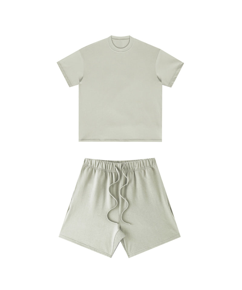 Heavyweight Basic  T-shirt and Shorts Set