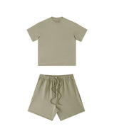 Heavyweight Basic  T-shirt and Shorts Set