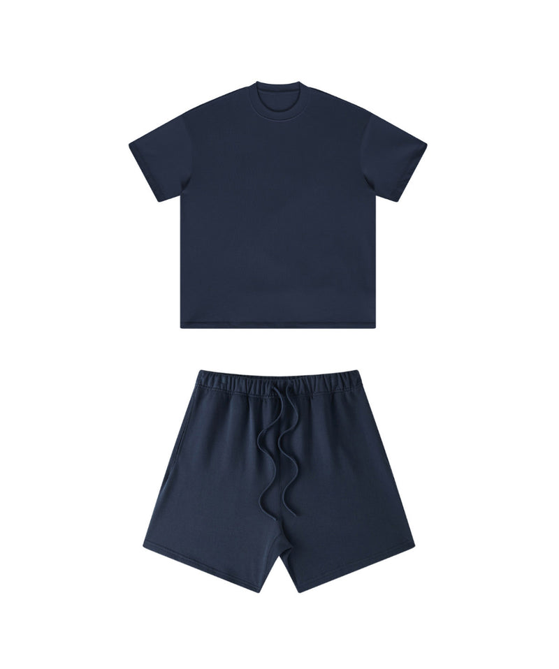 Heavyweight Basic  T-shirt and Shorts Set