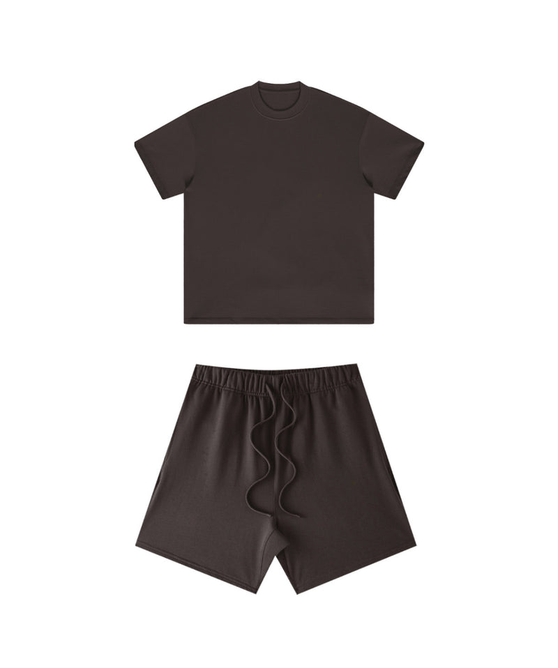 Heavyweight Basic  T-shirt and Shorts Set