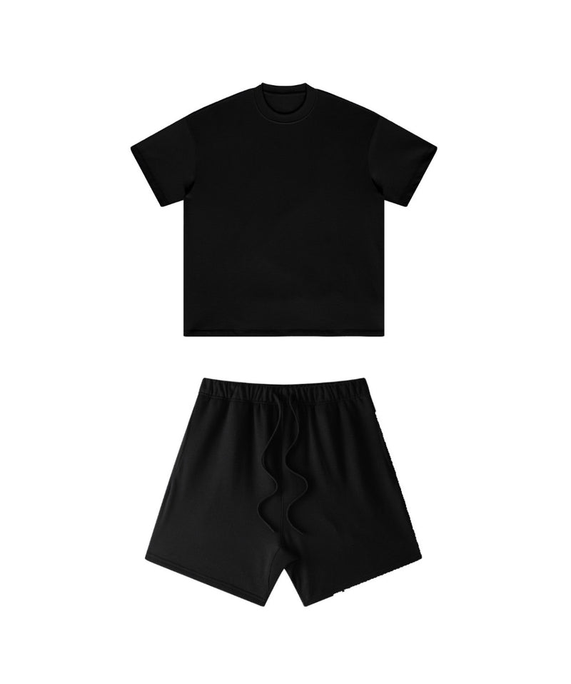 Heavyweight Basic  T-shirt and Shorts Set